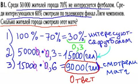 Математика егэ 2014 - решение задачи В1 - проценты