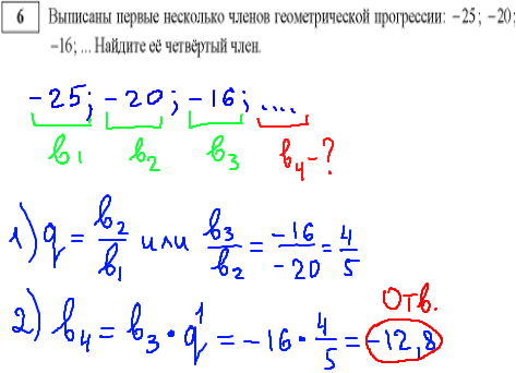 ГИА по математике 31 мая 2014, вариант 101, задание 6
