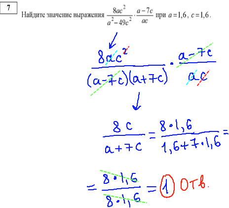 ГИА по математике 31 мая 2014, вариант 101, задание 7